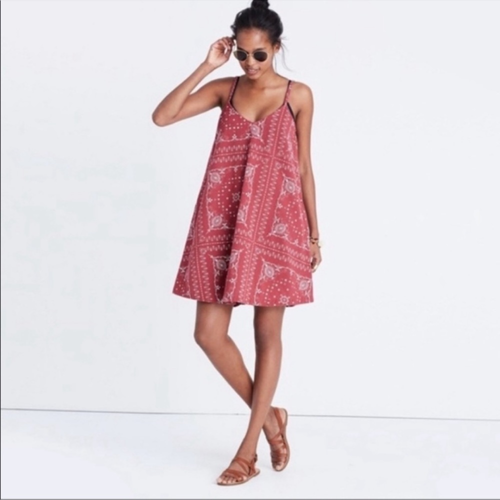 MADEWELL SHAKA COVER UP DRESS IN VINTAGE BANDANA